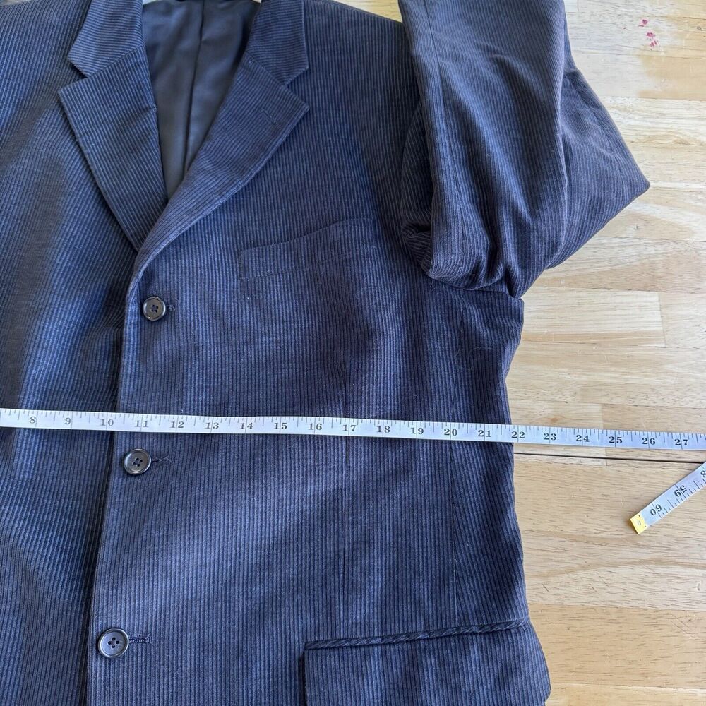 Perry Ellis Sport Coat Blazer Navy Corduroy Suit Jacket Cotton 42 Regular - Picture 10 of 16